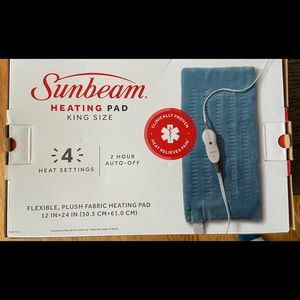 New in box -sunbeam heating pad king-size